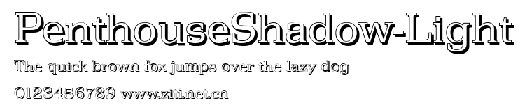 PenthouseShadow-Light.ttf字體轉換器圖片