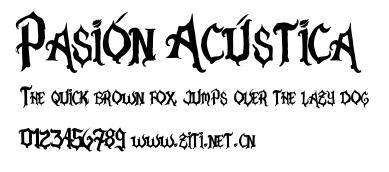 Pasión Acústica.ttf字體轉換器圖片