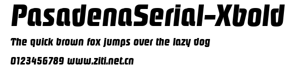 PasadenaSerial-Xbold.ttf字體轉換器圖片