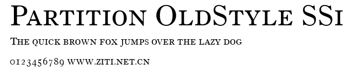 Partition OldStyle SSi.ttf字體轉換器圖片