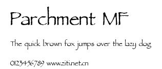 Parchment MF.ttf字體轉換器圖片