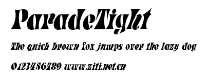 ParadeTight.ttf字體轉換器圖片