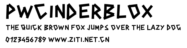 PWCINDERBLOX.ttf字體轉換器圖片