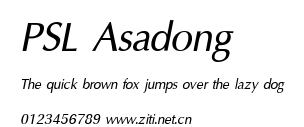 PSL Asadong.ttf字體轉換器圖片
