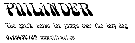PHILANDER.ttf字體轉換器圖片