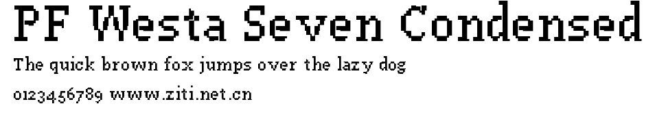 PF Westa Seven Condensed.ttf字體轉換器圖片