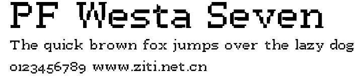PF Westa Seven.ttf字體轉換器圖片