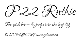 P22 Ruthie.ttf字體轉換器圖片