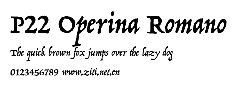 P22 Operina Romano.ttf字體轉換器圖片