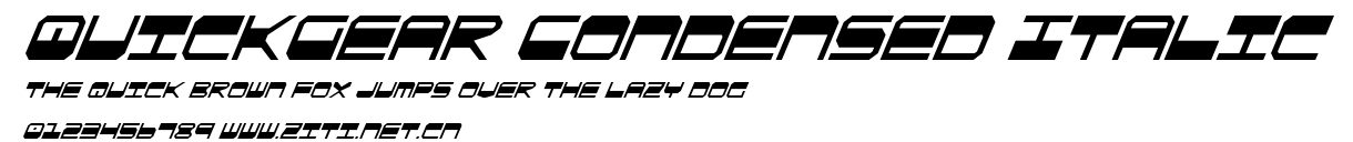 QuickGear Condensed Italic.ttf字體轉換器圖片