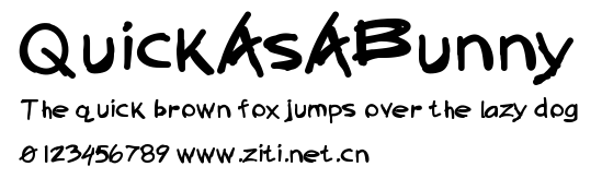 QuickAsABunny.ttf字體轉換器圖片