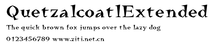 QuetzalcoatlExtended.ttf字體轉換器圖片