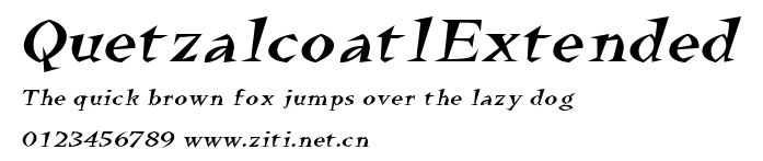 QuetzalcoatlExtended.ttf字體轉換器圖片