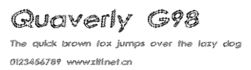 Quaverly G98.ttf字體轉換器圖片