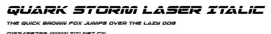 Quark Storm Laser Italic.ttf字體轉換器圖片