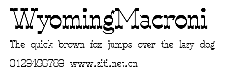 WyomingMacroni.ttf字體轉換器圖片