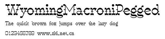 WyomingMacroniPegged.ttf字體轉換器圖片