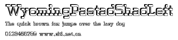 WyomingPastadShadLeft.ttf字體轉換器圖片
