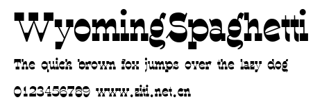 WyomingSpaghetti.ttf字體轉換器圖片