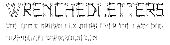 WrenchedLetters.ttf字體轉換器圖片