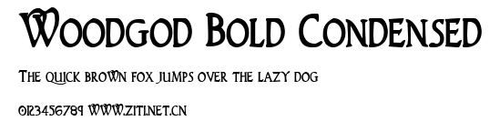 Woodgod Bold Condensed.ttf字體轉換器圖片