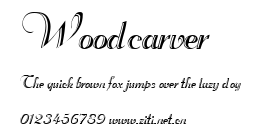 Woodcarver.ttf字體轉換器圖片