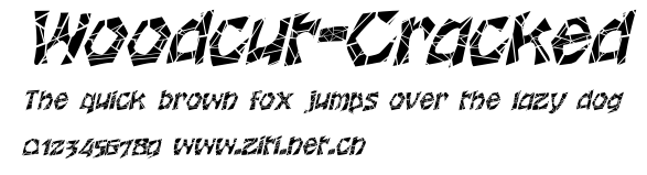 Woodcut-Cracked.ttf字體轉換器圖片