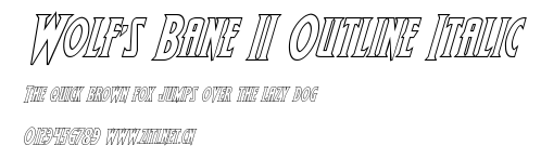 Wolf's Bane II Outline Italic.ttf