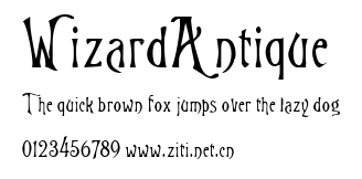 WizardAntique.ttf字體轉換器圖片