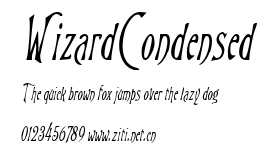 WizardCondensed.ttf字體轉換器圖片
