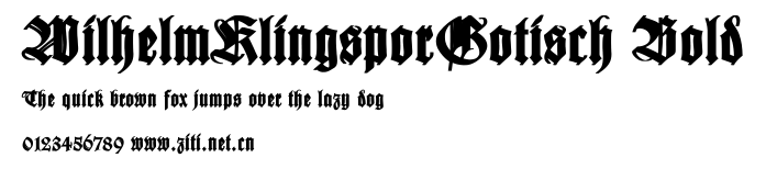 WilhelmKlingsporGotisch Bold.ttf字體轉換器圖片