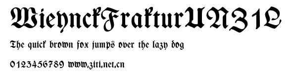WieynckFrakturUNZ1L.ttf字體轉換器圖片