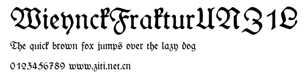 WieynckFrakturUNZ1L.ttf字體轉換器圖片