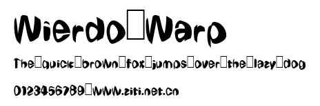 Wierdo Warp.ttf字體轉換器圖片