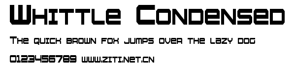 Whittle Condensed.otf字體轉換器圖片
