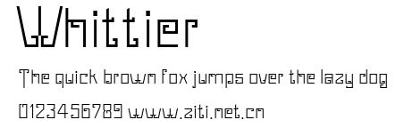 Whittier.ttf字體轉換器圖片