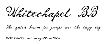 Whitechapel BB.ttf字體轉換器圖片