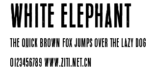 White Elephant.ttf字體轉換器圖片