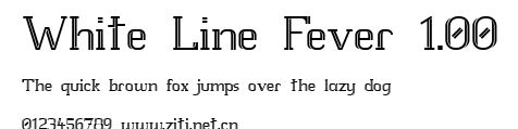 White Line Fever 1.00.ttf字體轉換器圖片