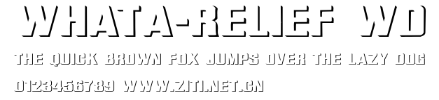 WhatA-Relief Wd.ttf字體轉換器圖片