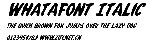 Whatafont Italic.ttf字體轉換器圖片