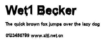 Wet1 Becker.ttf字體轉換器圖片