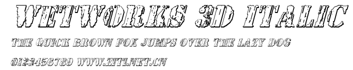 Wetworks 3D Italic.ttf字體轉換器圖片