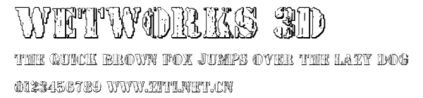 Wetworks 3D.ttf字體轉換器圖片
