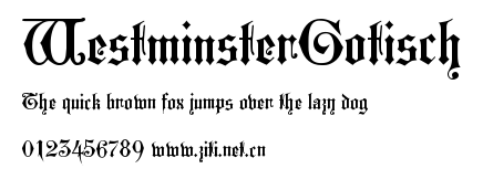 WestminsterGotisch.ttf字體轉換器圖片