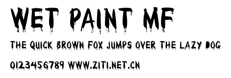 Wet Paint MF.ttf字體轉換器圖片