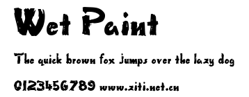 Wet Paint.ttf字體轉換器圖片