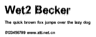 Wet2 Becker.ttf字體轉換器圖片