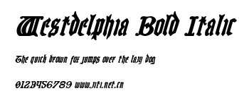 Westdelphia Bold Italic.ttf字體轉換器圖片