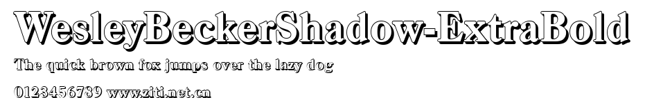 WesleyBeckerShadow-ExtraBold.ttf字體轉換器圖片